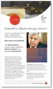 Božo Repe in Milan Kučan v skednju Škrabčeve domačije
