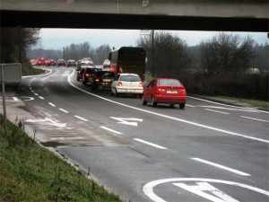 Prometni zastoji na cesti Ljubljana - Škofljica