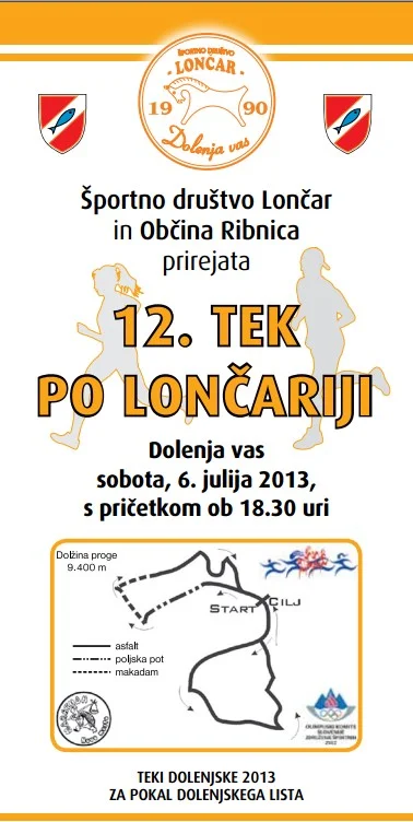 12. Tek po Lončariji 2013 - plakat