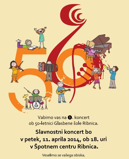 GŠ Ribnica, koncert ob 50-letnici - plakat