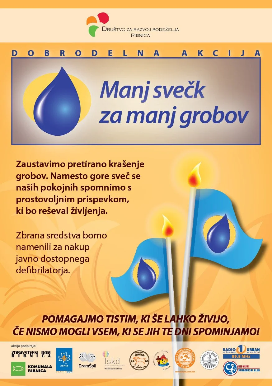 Manj svečk za manj grobov 2014, Ribnica
