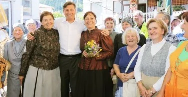 Prireditev Tržni dan 2015 v Sodražici, ki se jo je udeležil tudi predsednik republike Borut Pahor.Foto: Daniel Novakovič/STA