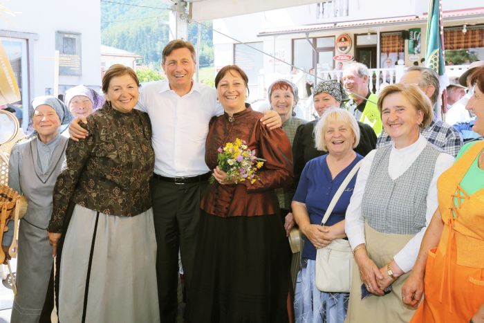 Prireditev Tržni dan 2015 v Sodražici, ki se jo je udeležil tudi predsednik republike Borut Pahor.Foto: Daniel Novakovič/STA