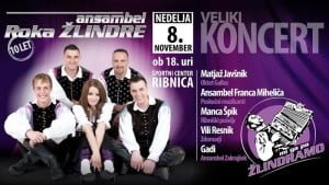 Ansambel Zlindra-koncert 10 let-plakat