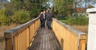 Obnovljen lesen most v Prigorici