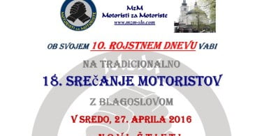 18. srečanje motoristov pri Novi Štifti 2016