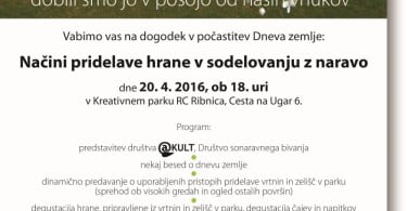 Vabljeni na dogodek: Način predelave hrane v sodelovanju z naravo