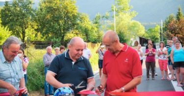 Predsednik KS Ribnica Andrej Pucelj, župan Jože Levstek in Ivan Obranovič