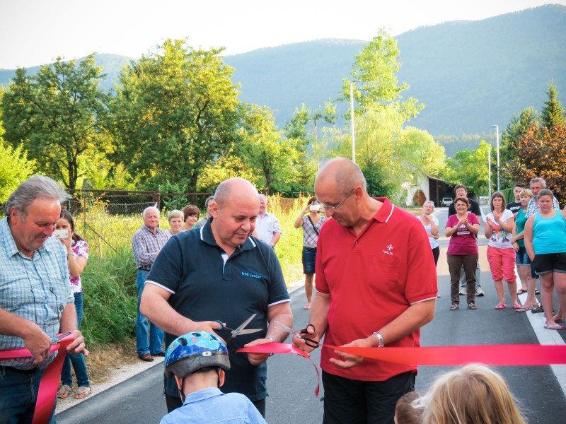 Predsednik KS Ribnica Andrej Pucelj, župan Jože Levstek in Ivan Obranovič