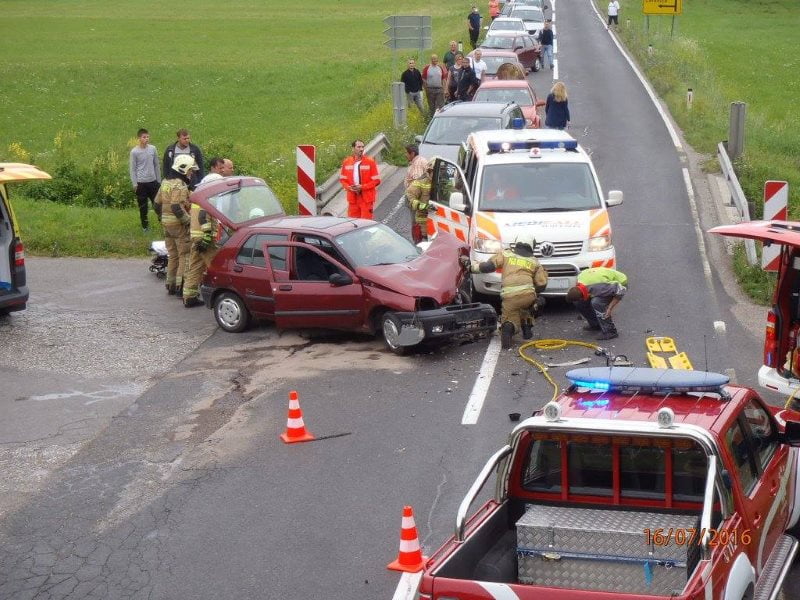 Prometna nesreča, Žlebič, 16.7.2016