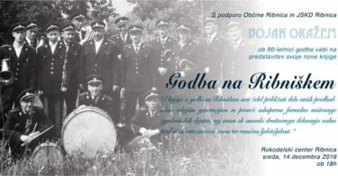 Vabilo na predstavitev knjige Godba na Ribniškem