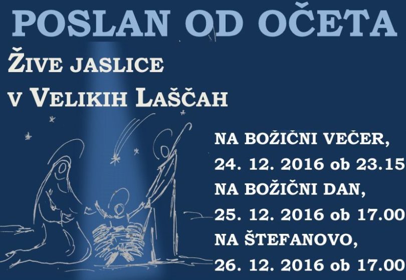 Žive jaslice v Velikih Laščah 2016