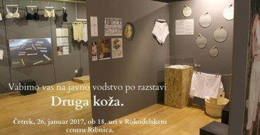 Vabilo na javno vodstvo po razstavi Druga koža