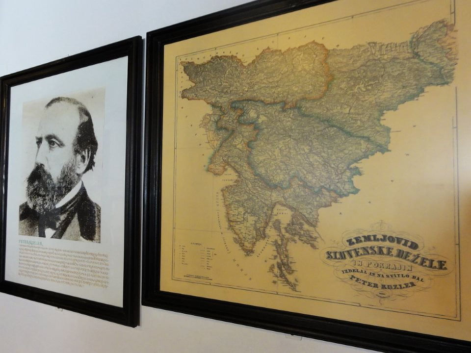 Peter Kozler, Zemljovid slovenskih dežel iz leta 1853
