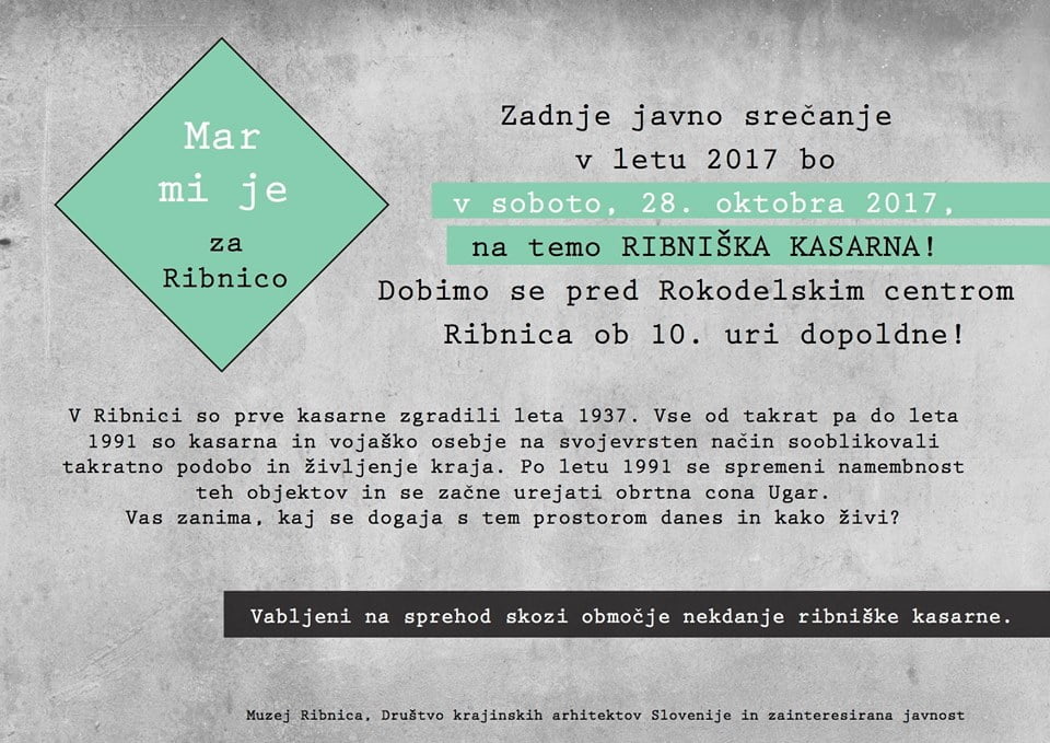 Mar mi je za Ribnico - Ribniška kasarna