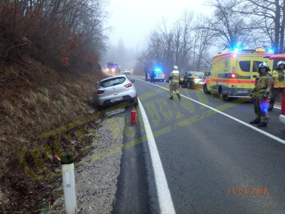 Nesreča pri kraju Gradišče nad Pijavo Gorico, 11.1.2018