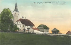 Sv. Gregor pri Ortneku, odposlana 1940, Foto Franc Kunc