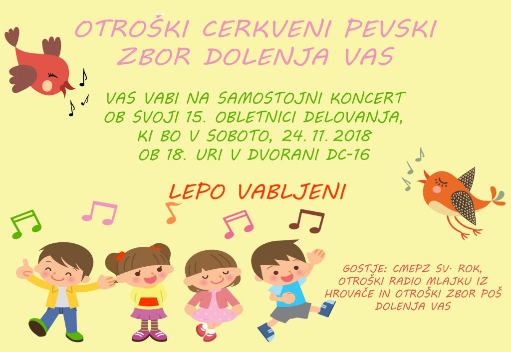 Koncert 2018, Otroški cerkveni pevski zbor Dolenja vas
