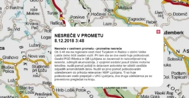 Prometna nesreča med Turjakom in Rašico, 8.12.2018