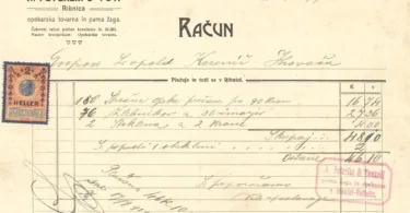 račun A.Peterlin&tov. Ribnica, 17.9.1914