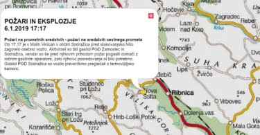 Male Vinice, požar avta