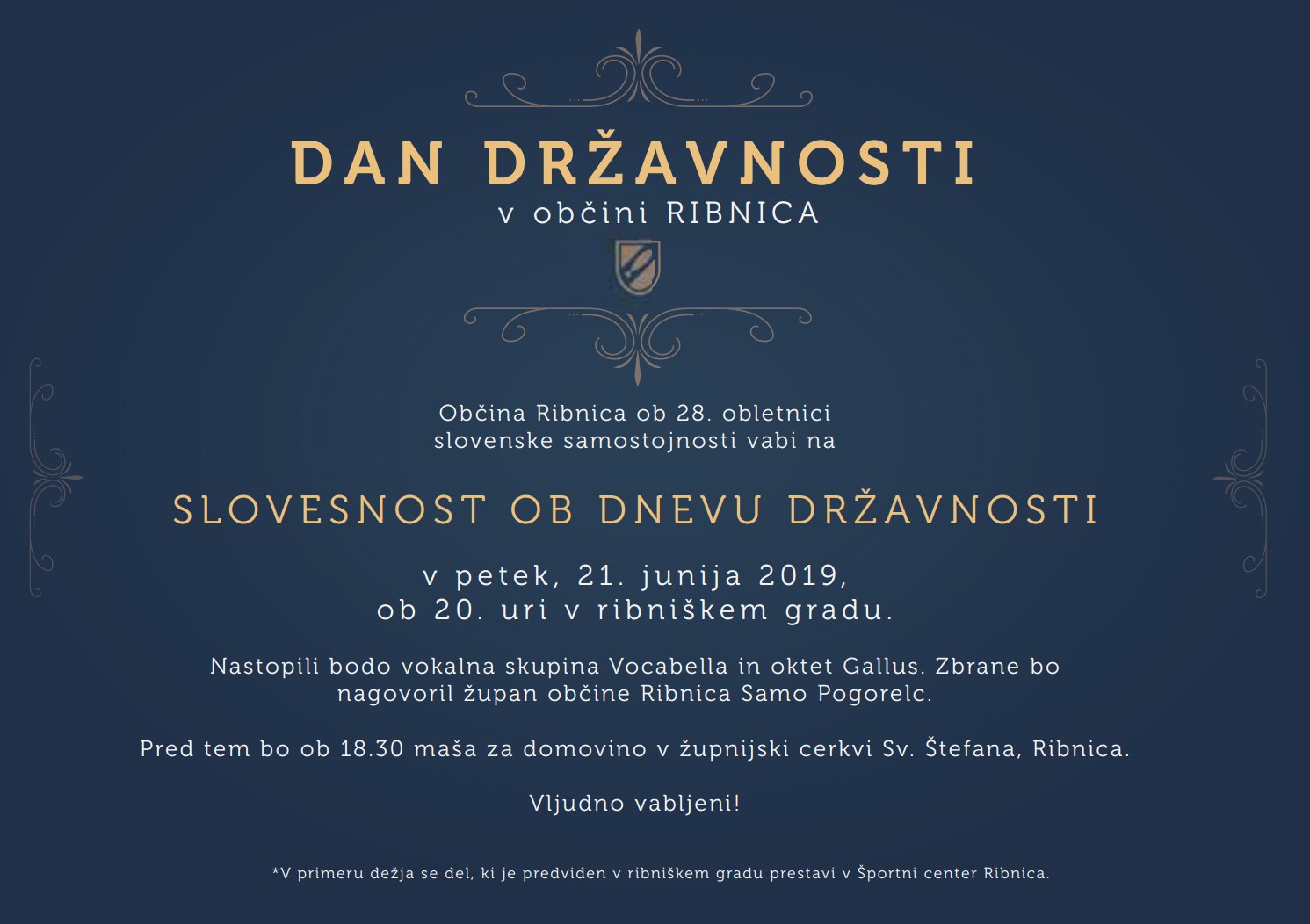 Dan Državnosti 2019 v občini Ribnica