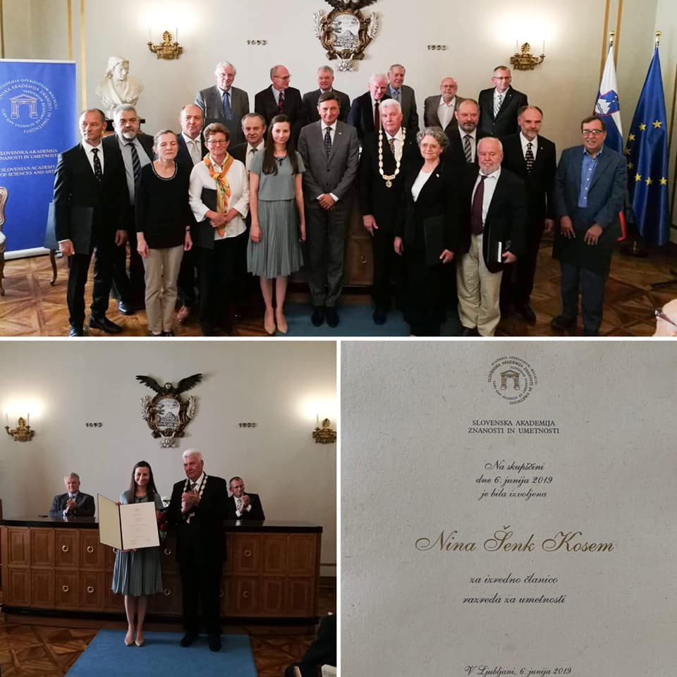 Nina Šenk postala izredna članica Slovenske akademije znanosti in umetnosti