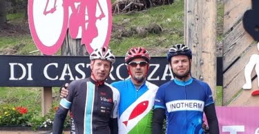 Od leve proti desni: Ludvik Peterlin (Vibor cycling team, Matjaž Arko (Rosfrei cycling team), Dejan Šenk (Inotherm cycling team)
