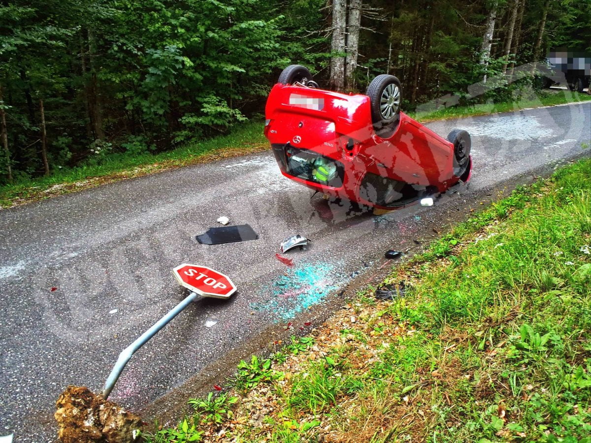 Prometna nesreča, Stari kot, Loški Potok, 25.8.2019