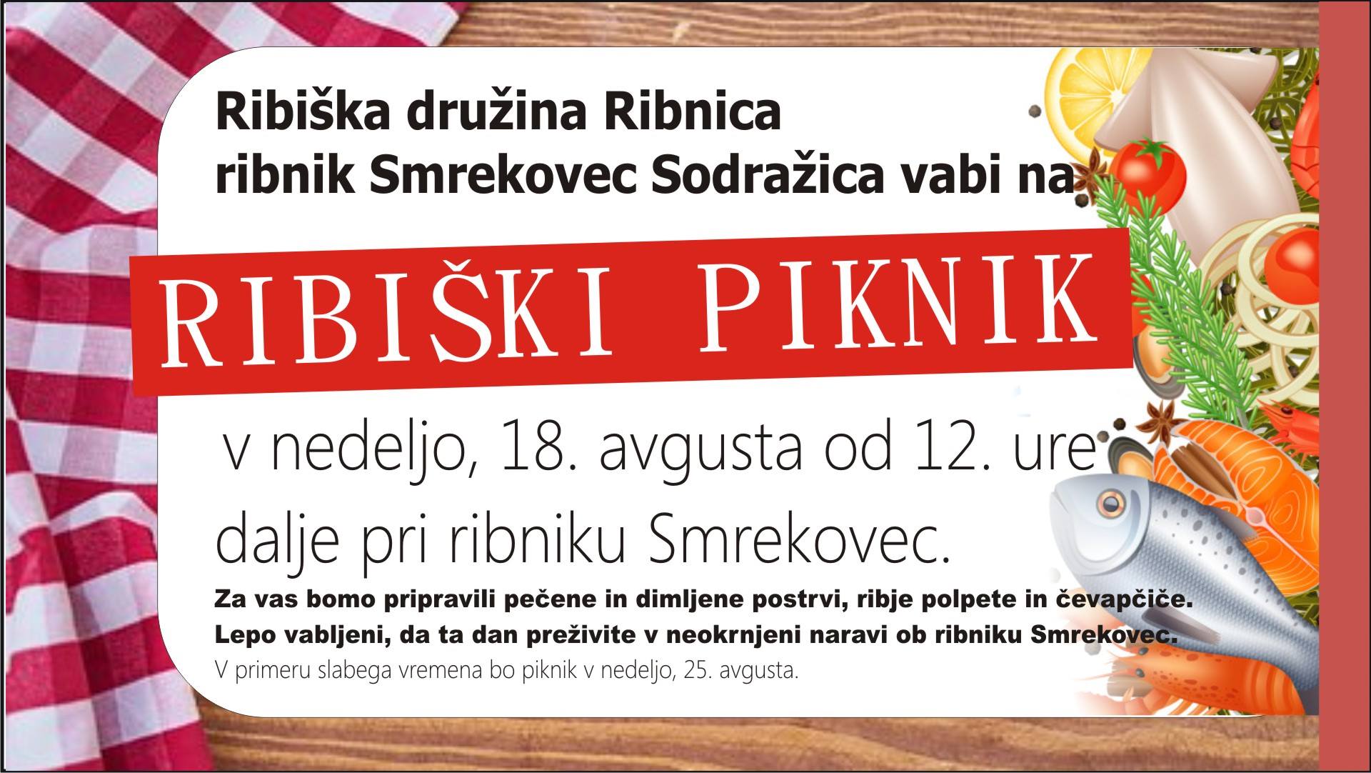 Ribiški piknik pri ribniku Smrekovec 2019