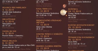 Koledar dogodkov v Občini Sodražica - december 2019