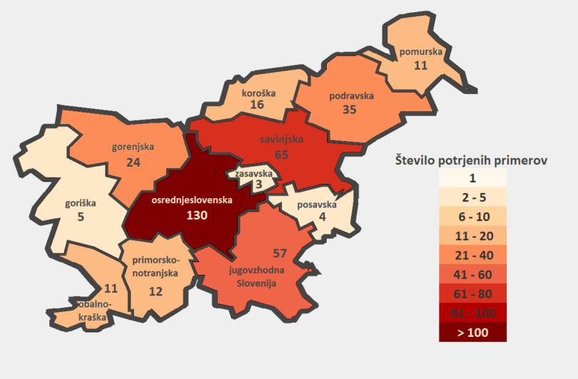 Število obolelih s COVID-19, 21.3.2020