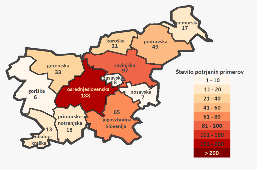 Število obolelih s COVID-19, 24.3.2020