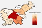 Število potrjenih primerov COVID -19, 13.3.2020