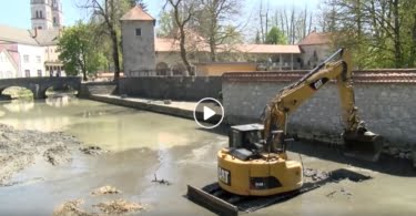 Čiščenje Bistrice pri ribniškem gradu