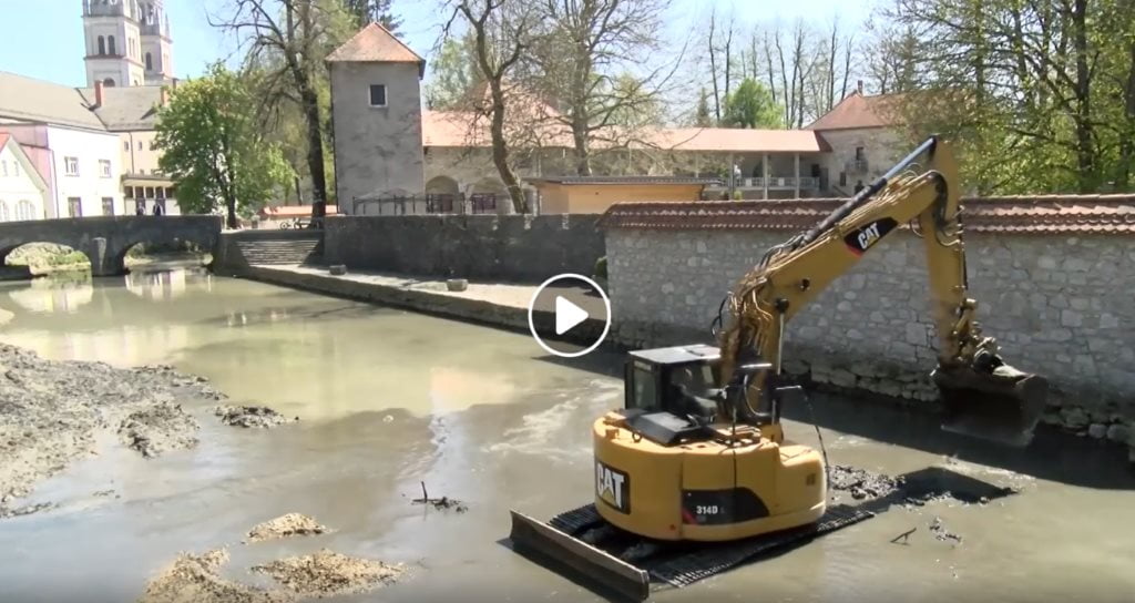 Čiščenje Bistrice pri ribniškem gradu