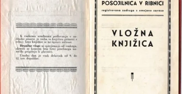 vložna knjižica Posojilnice Ribnice, notranjost prve strani