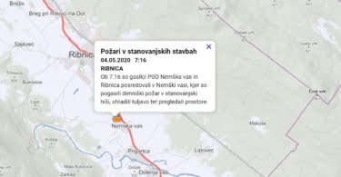 Dimniški požar v Nemški vasi, 4.5.2020