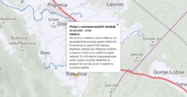 V Rakitnici zagorela hlodovina, 3.6.2020